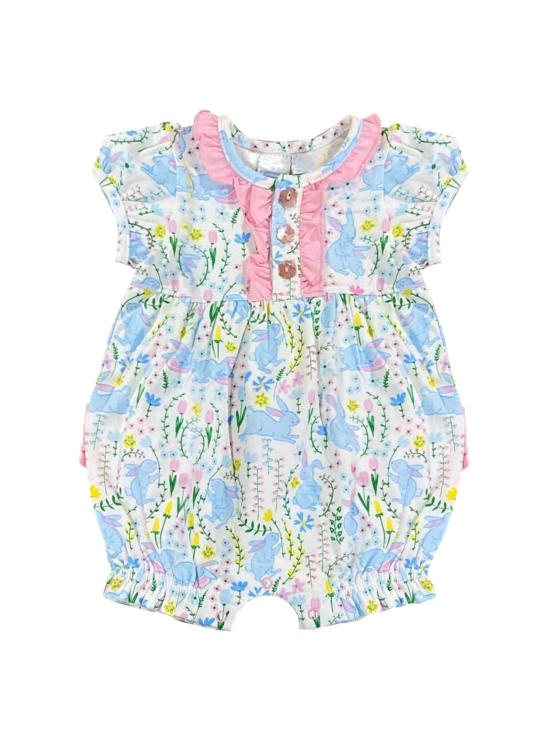 SR0936 pre-order baby girl clothes bunny easter girl summer romper