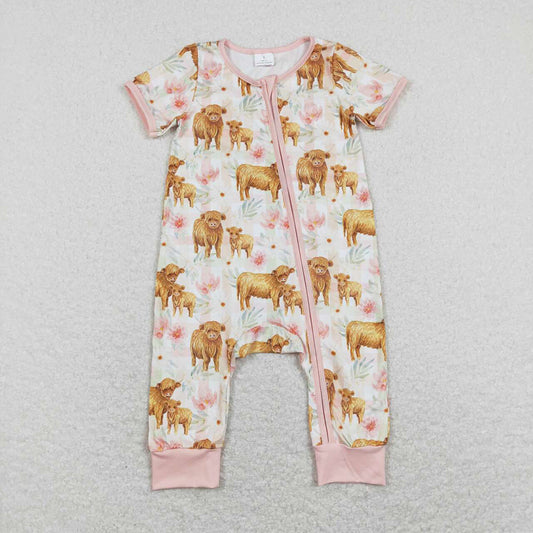 SR0940 baby girl clothes alpine cattle girl summer romper