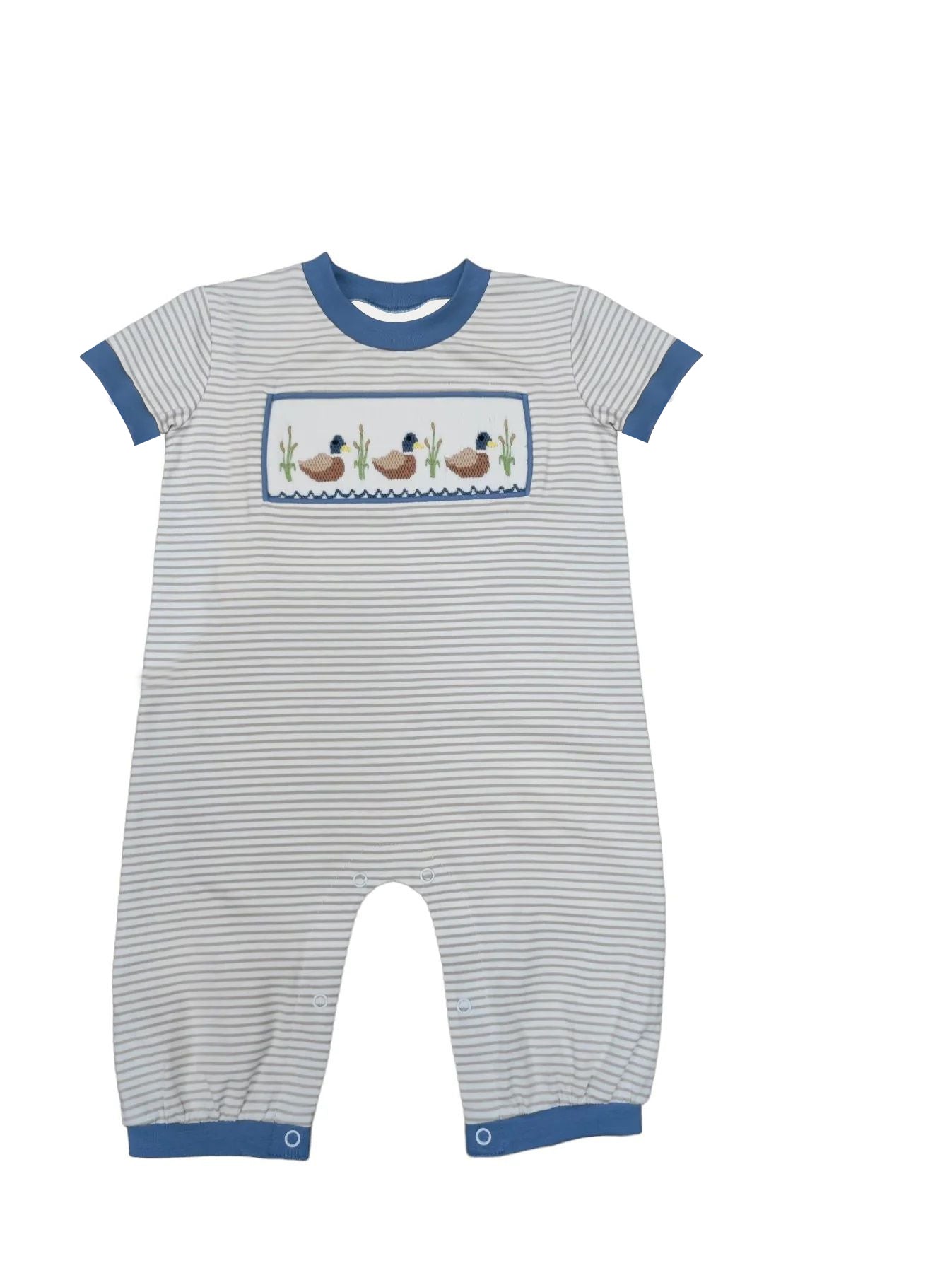 SR0947 pre-order baby boy clothes  Mallard boy summer romper