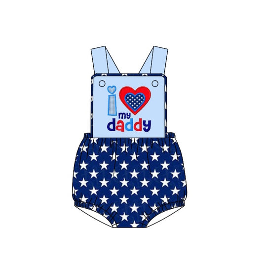 SR0991 pre-order baby boy clothes l love my daddy boy summer romper