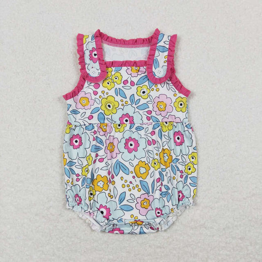 SR1161 baby girl clothes floral toddler girl summer bubble