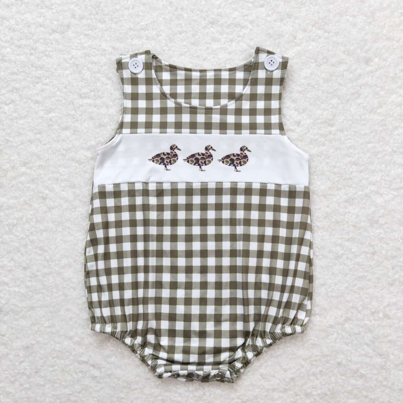 SR1169 baby boy clothes duck gingham toddler boy summer bubble