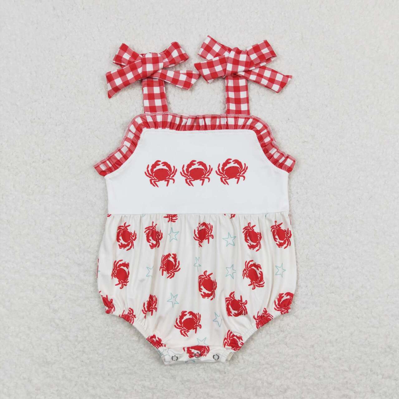 SR1185  baby girl clothes crab toddler girl summer bubble