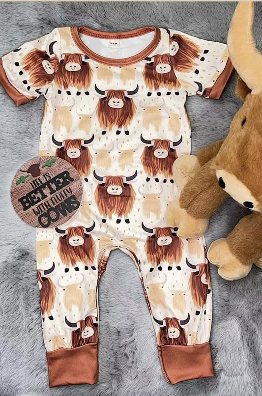 SR1236 pre-order baby boy clothes alpine cattle toddler boy summer romper