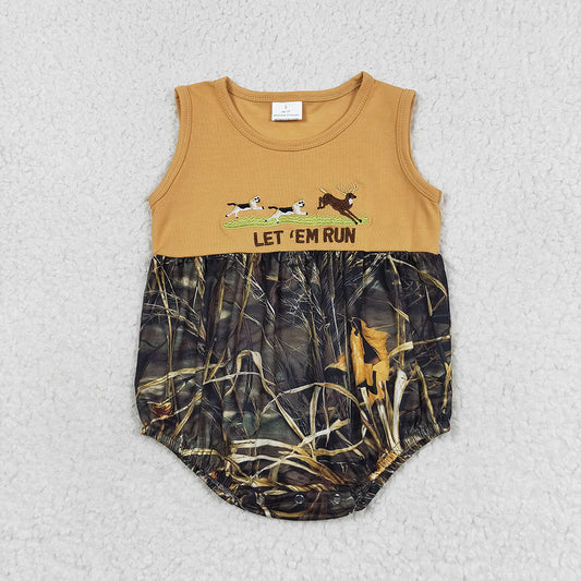 SR1660 baby boys clothes embroidery wild animal toddler summer bubble rompers