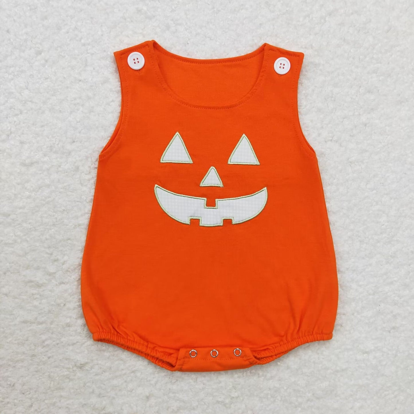 Sibling Baby Boys Girls Embroidery Ghosts Pumpkins Halloween Rompers