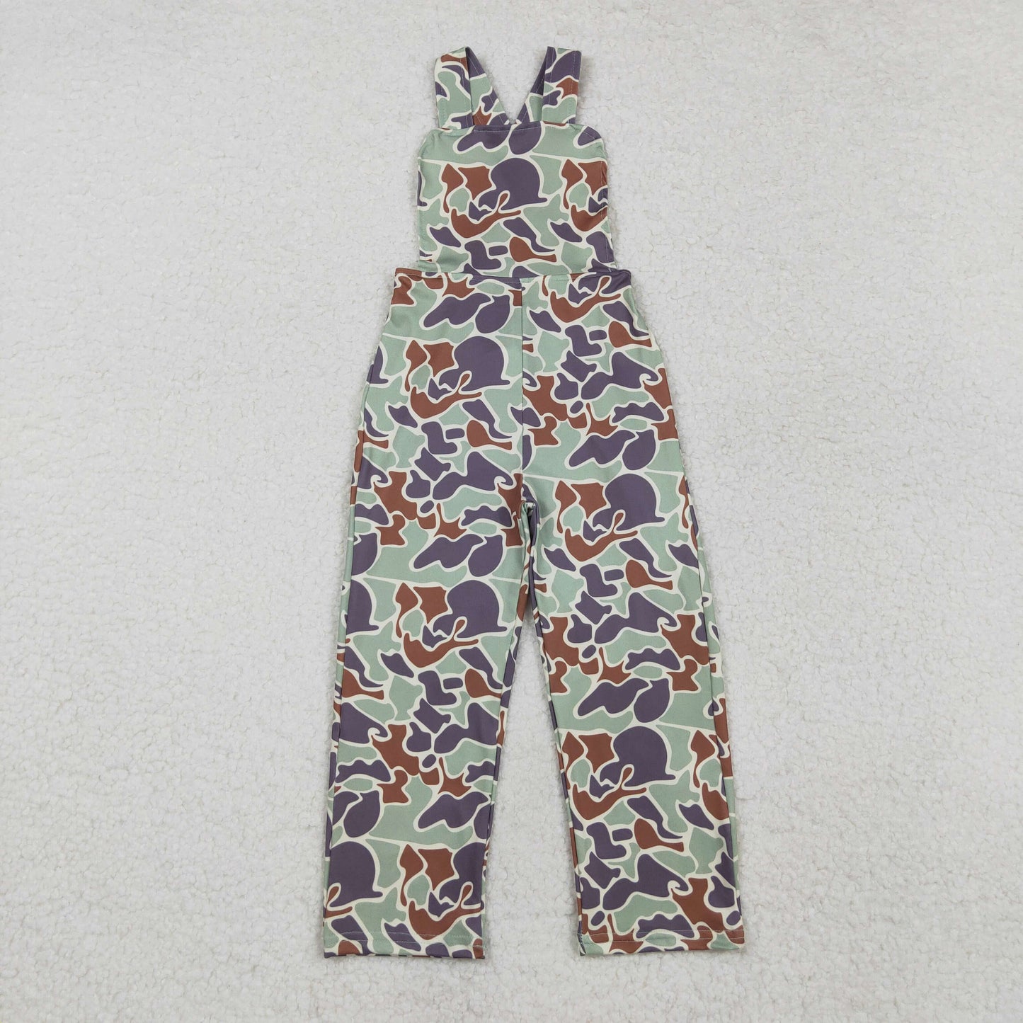 Sibling Baby Boys Girls Southern Camo Straps Pant Jumpsuits