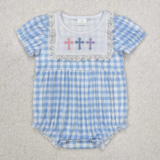 SR2133  baby girl clothes cross girl easter summer bubble