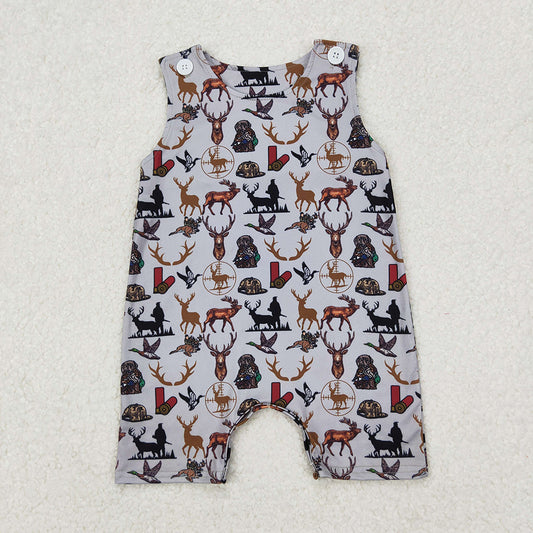 SR2539 baby boys Deer Dogs Hunting rompers