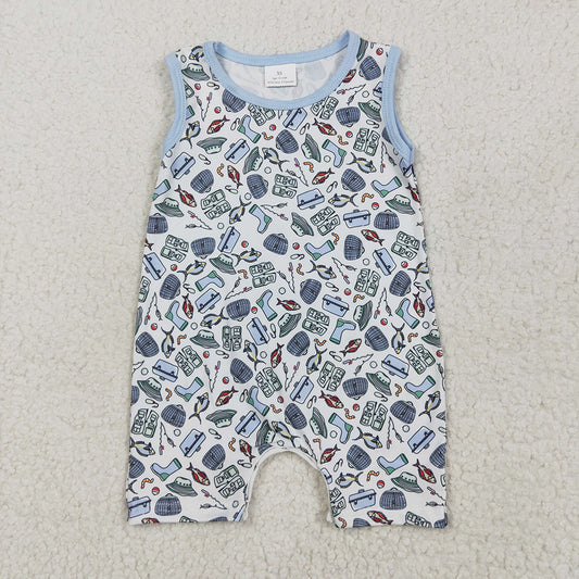 SR2900 baby boys Fishing Boots Sleeveless rompers