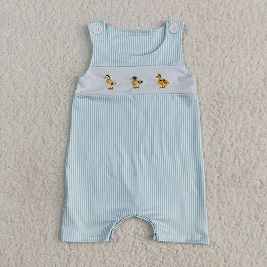 SR2991 baby boys ducks mallard Sleeveless rompers
