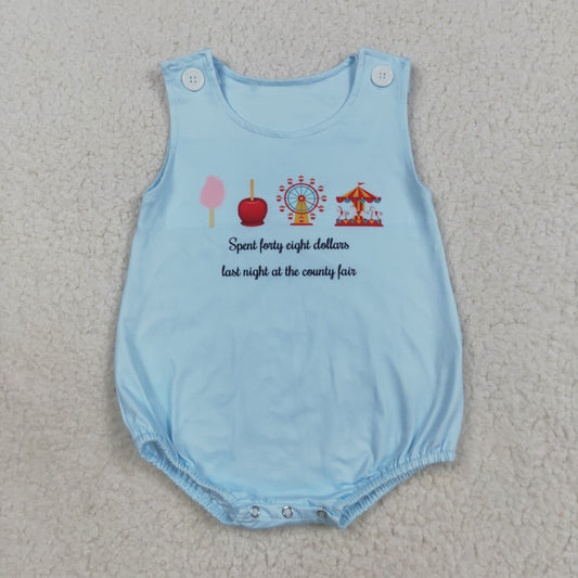 SR3056 Baby Boys Sleeveless Ice Cream Park Rompers