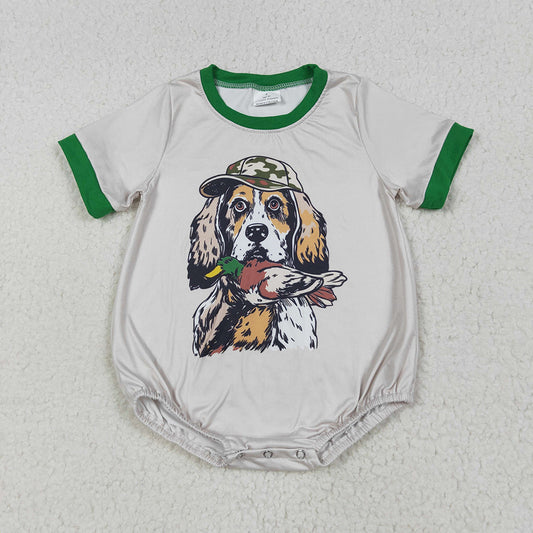 sr3091 baby boys dog fishing hunting short sleeve rompers
