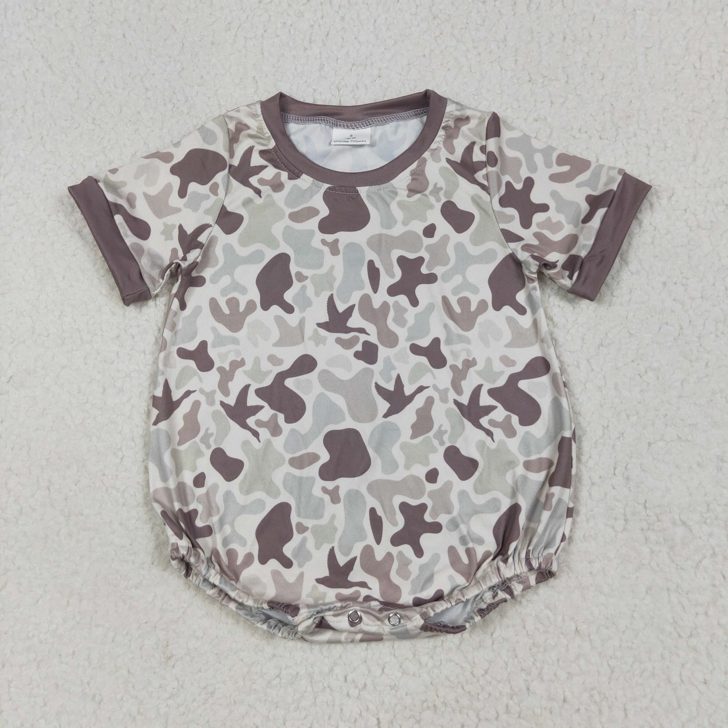Sibling Baby Boys Short Sleeves Western Camo Rompers
