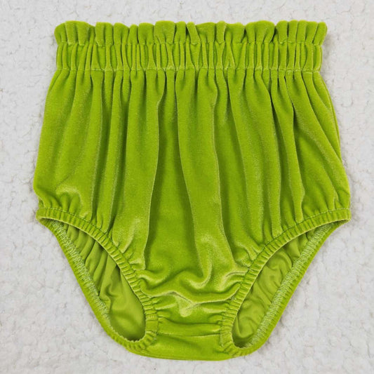 baby girl green velvet panties SS0101