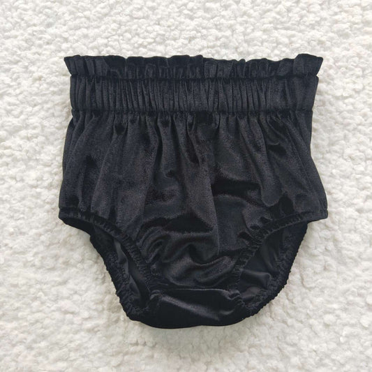 baby girl black velvet panties SS0102
