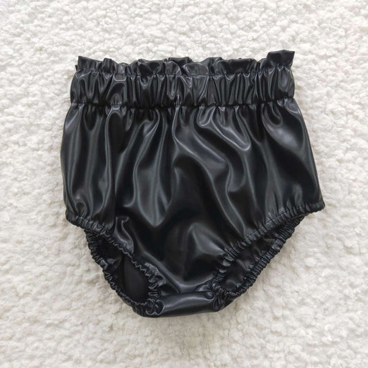 girls black leather panties SS0105