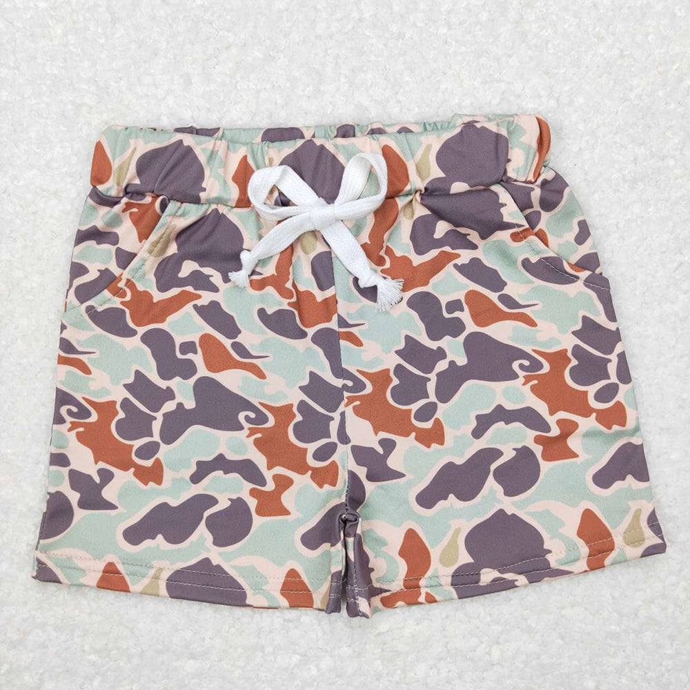 Sibling 11 Colors Baby Boys Southern Camo Pockets Shorts Bottom(shorter)