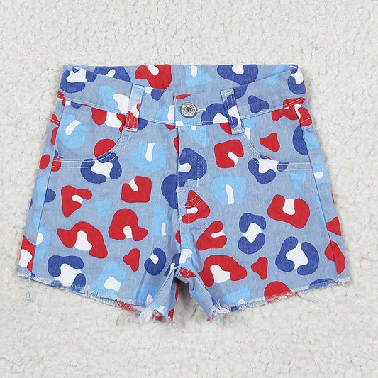 SS0166 baby girl clothes 4th of July patriotic summer shorts
