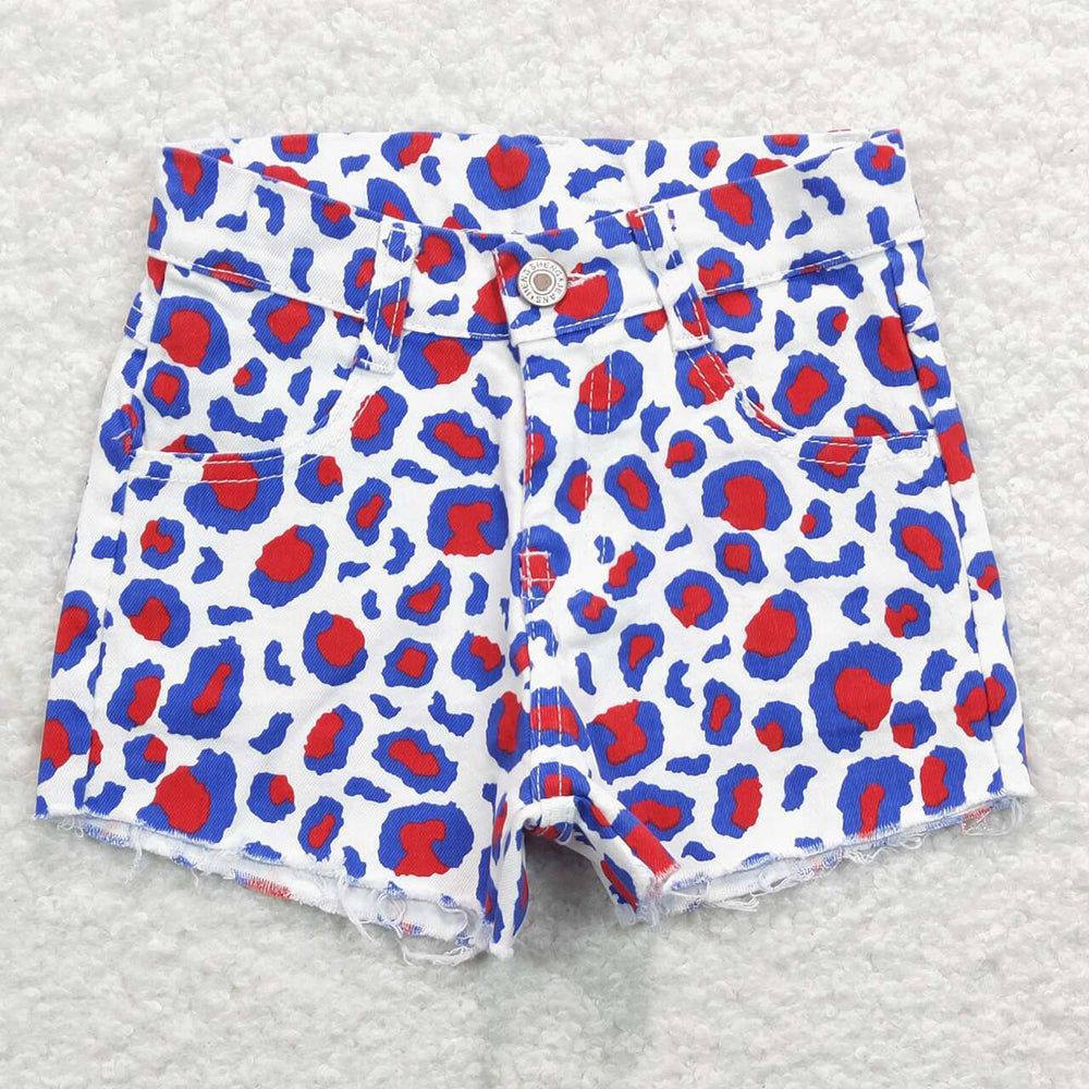 SS0167 baby girl clothes 4th of July patriotic summer shorts