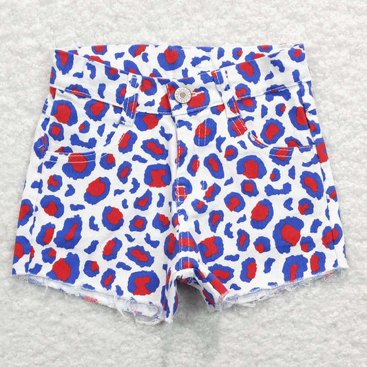 SS0167 baby girl clothes 4th of July patriotic summer shorts