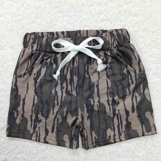 SS0201 Baby Boys Southern Olive Camo Pockets Shorts Bottom