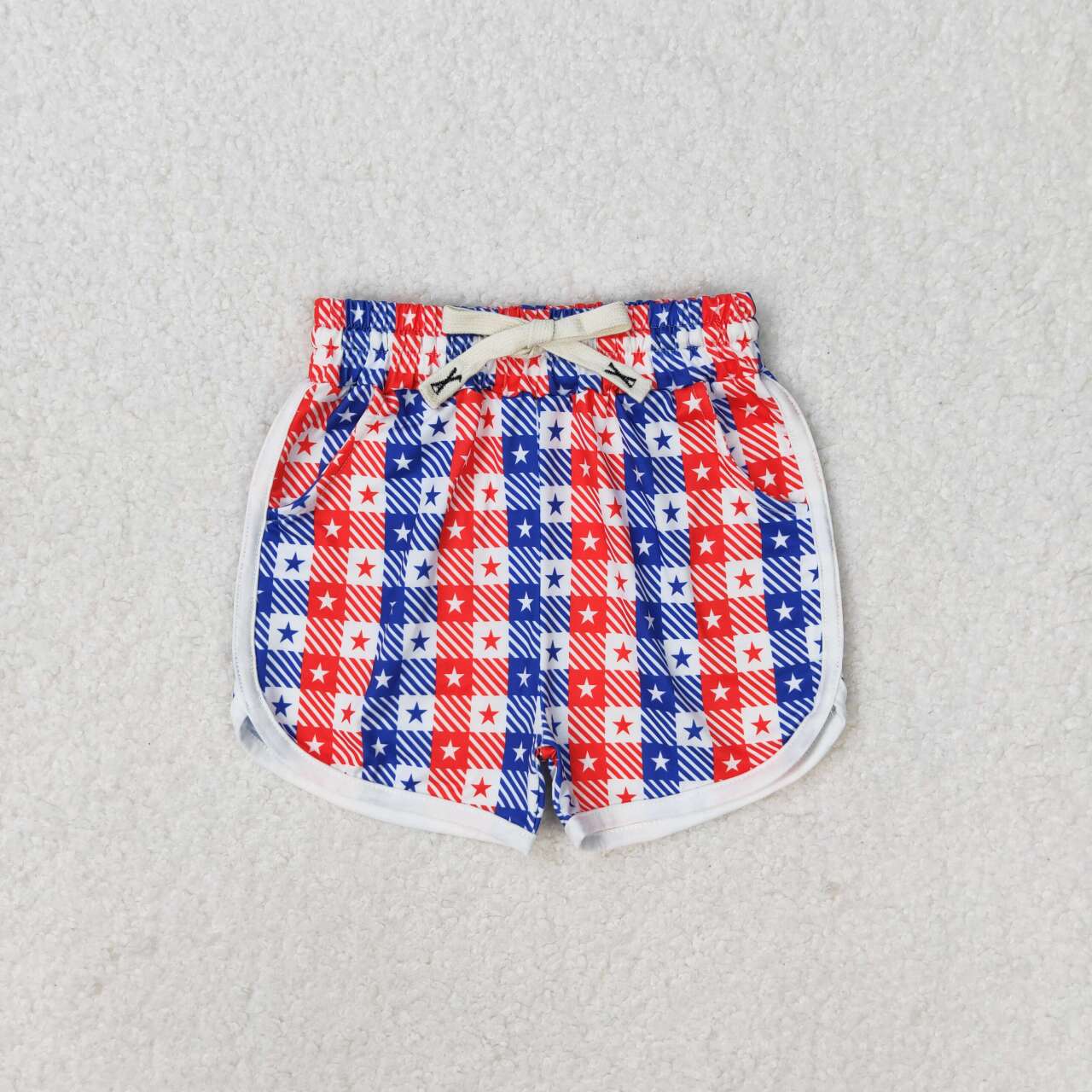 Sibling 4 Colors Baby Girls Summer Camo Plaid Shorts Bottoms