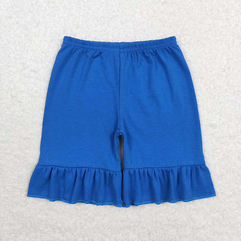 SS0349 baby clothes girls royal blue summer shorts bottoms
