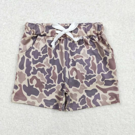 SS0372 Baby Boys Southern Khaki Camo Pockets Shorts Bottom