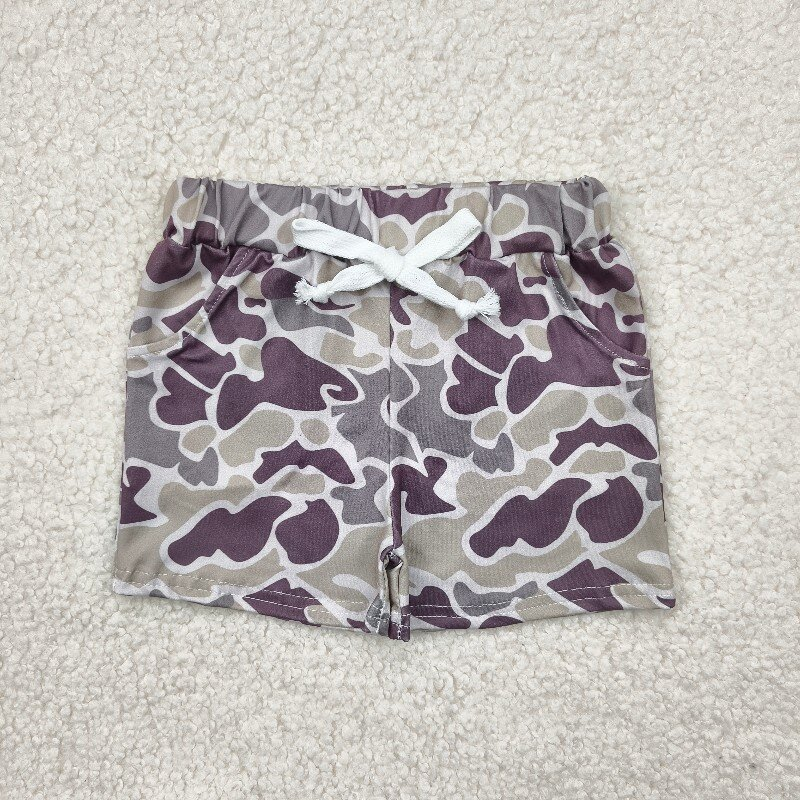 Sibling 11 Colors Baby Boys Southern Camo Pockets Shorts Bottom(shorter)