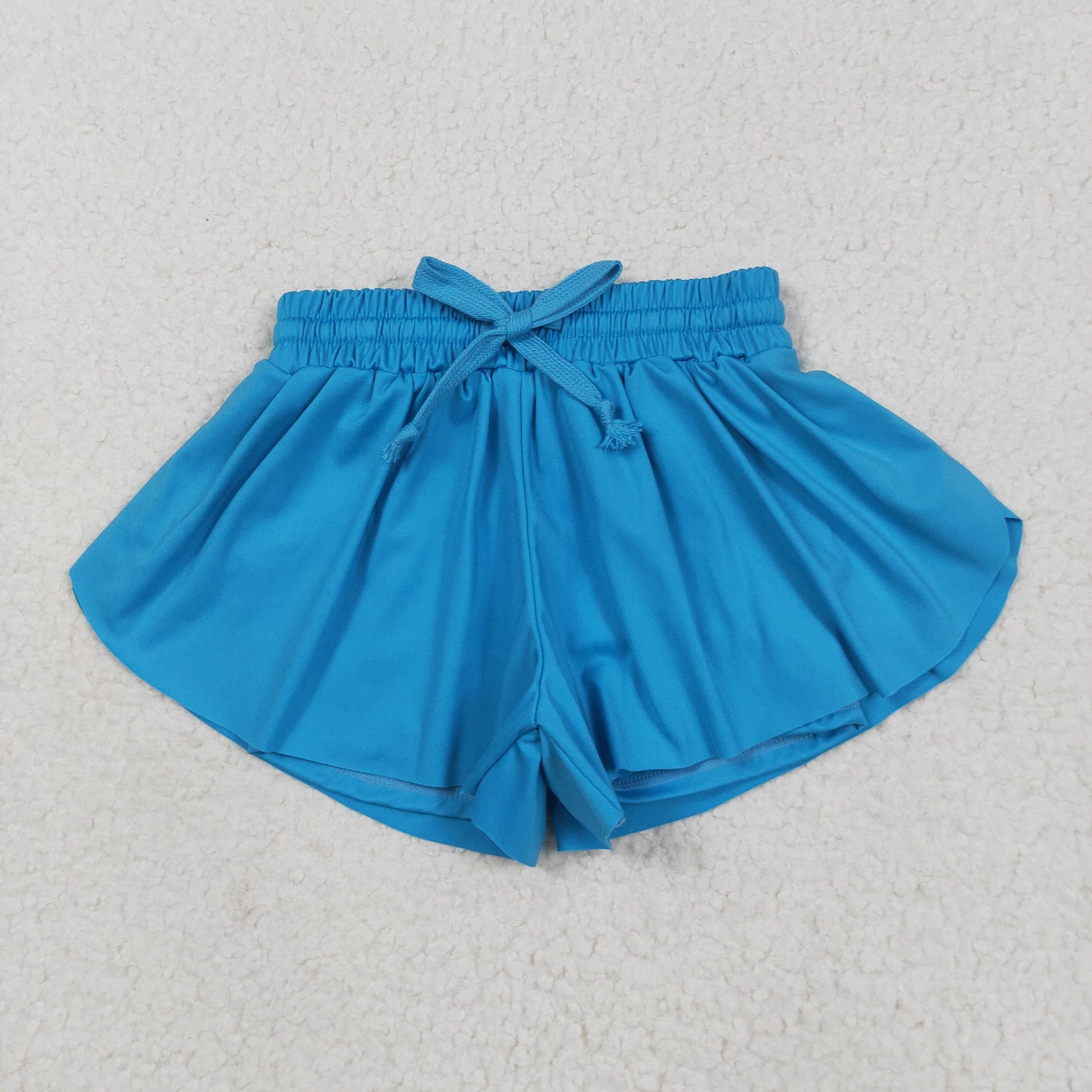 SS0549 Baby Girls Blue Yoga Active Ruffle Shorts Bottom