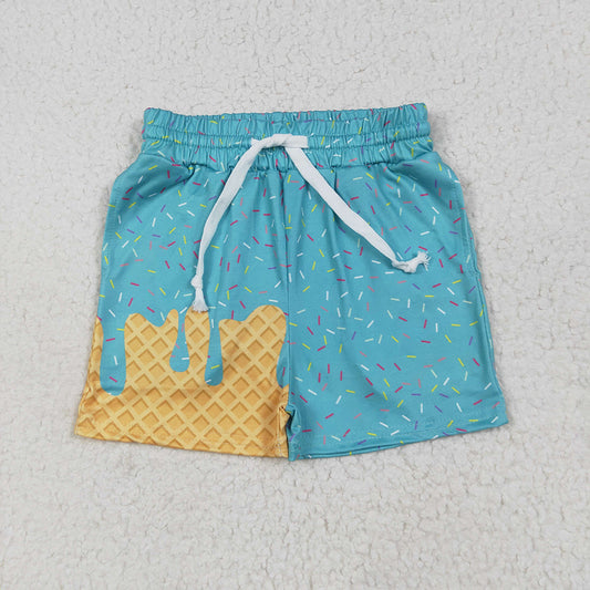 SS0623 Baby boys teal sprinkles pockets shorts bottoms