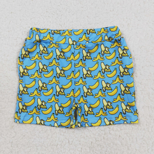 SS0634 Baby Boys Banana Plaid Team Shorts Bottoms