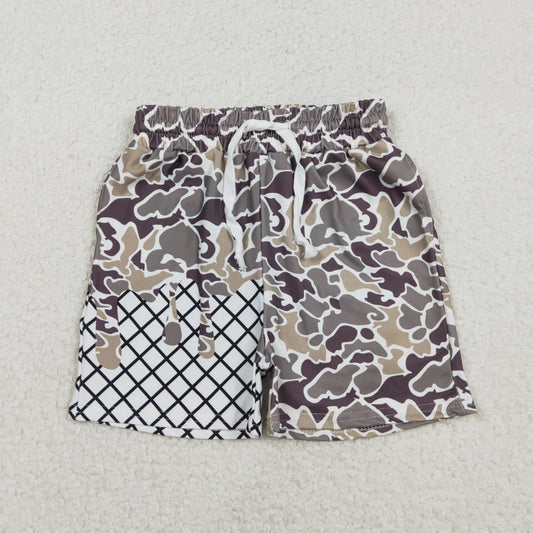 SS0646 Baby Boys Southern Grey Camo Drip Team Pockets Shorts Bottom