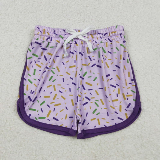 SS0656 Baby Girls Mardigras Sprinkles Team Shorts Bottom