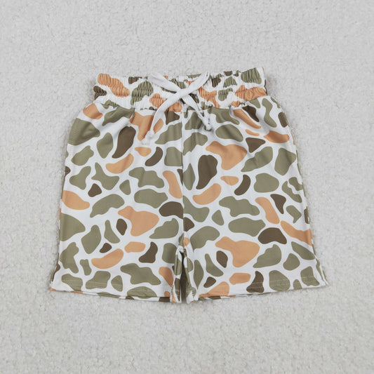 SS0698 Baby Boys Southern Orange Camo Pockets Shorts Bottom