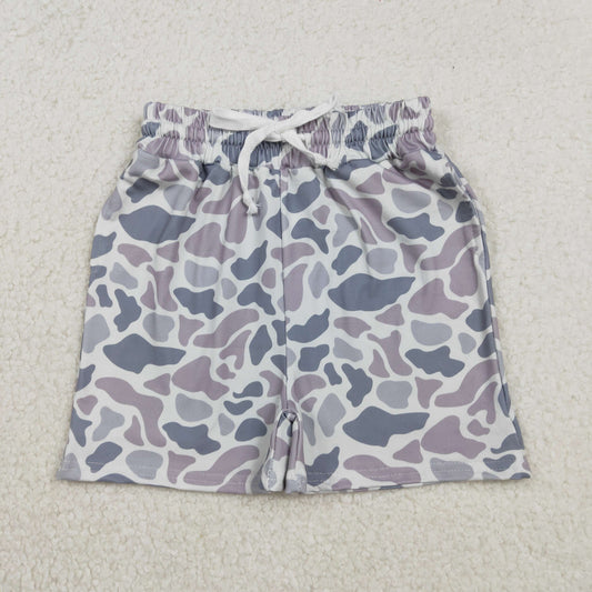 SS0730 Baby Boys Southern Light Grey Camo Pockets Shorts Bottom