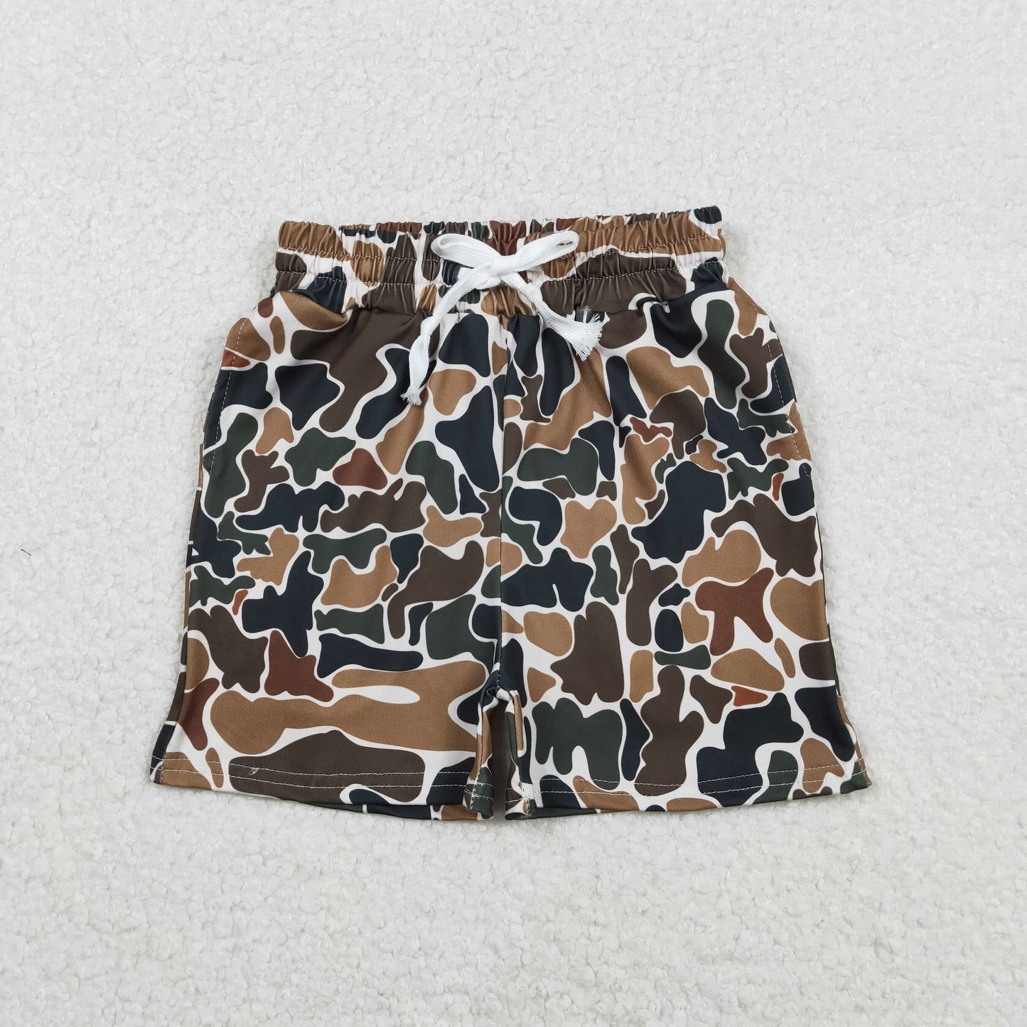 Sibling 10 Colors Baby Boys Southern Camo Pockets Shorts Bottoms(longer)