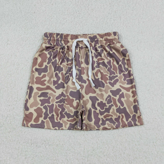 SS0762 Baby Boys Khaki Camo Pockets Shorts Bottom