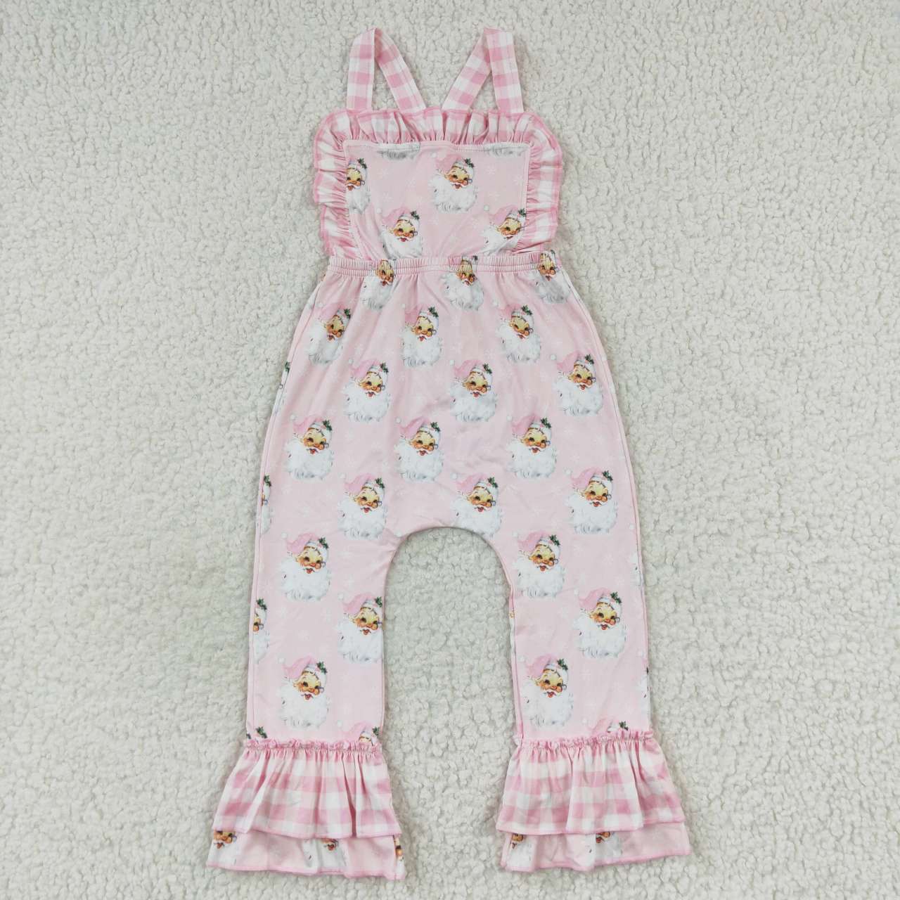 Santa Claus baby girls pink jumpsuits christmas rompers SR0101