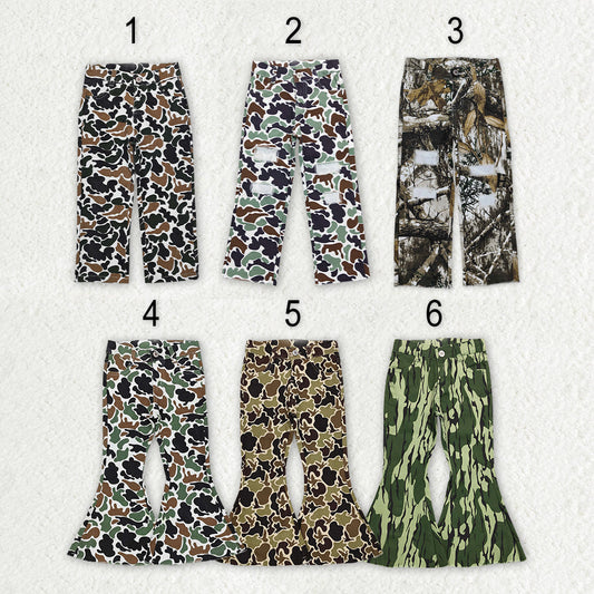 Sibling Baby Boys Girls Camouflage Hunting Season Denim Jeans Pants