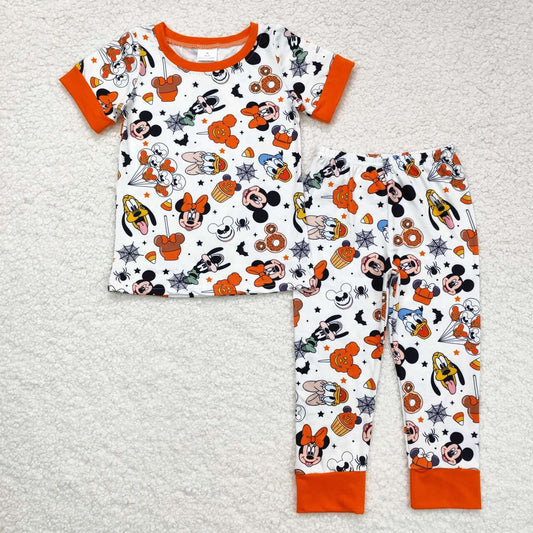 BSPO0390 3-6M to 7-8T baby boy clothes cartoon mouse boy halloween pajamas outfit