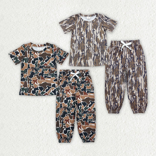 Sibling Baby Boys Southern Camo Top Pockets Jogger Pants Clothes Sets