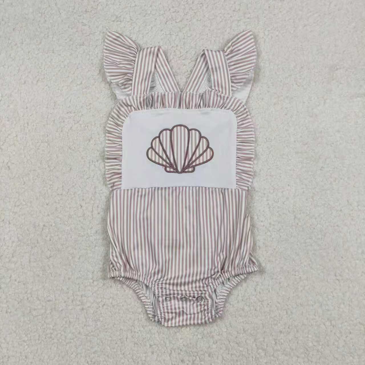 Sibling Baby Boys Girls Embroidery Stripe Shells Top Shorts Clothes Sets