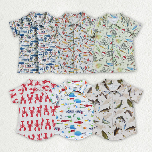 Sibling Fishing Hunting Baby Boys Button up shirts