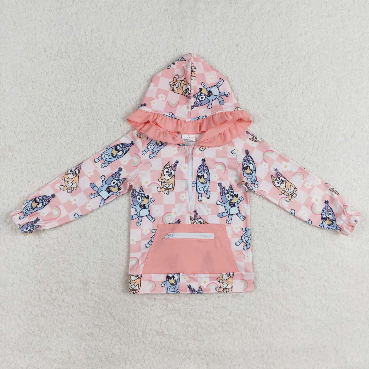 GT0633   toddler girl clothes cartoon dog girl winter hoodie top