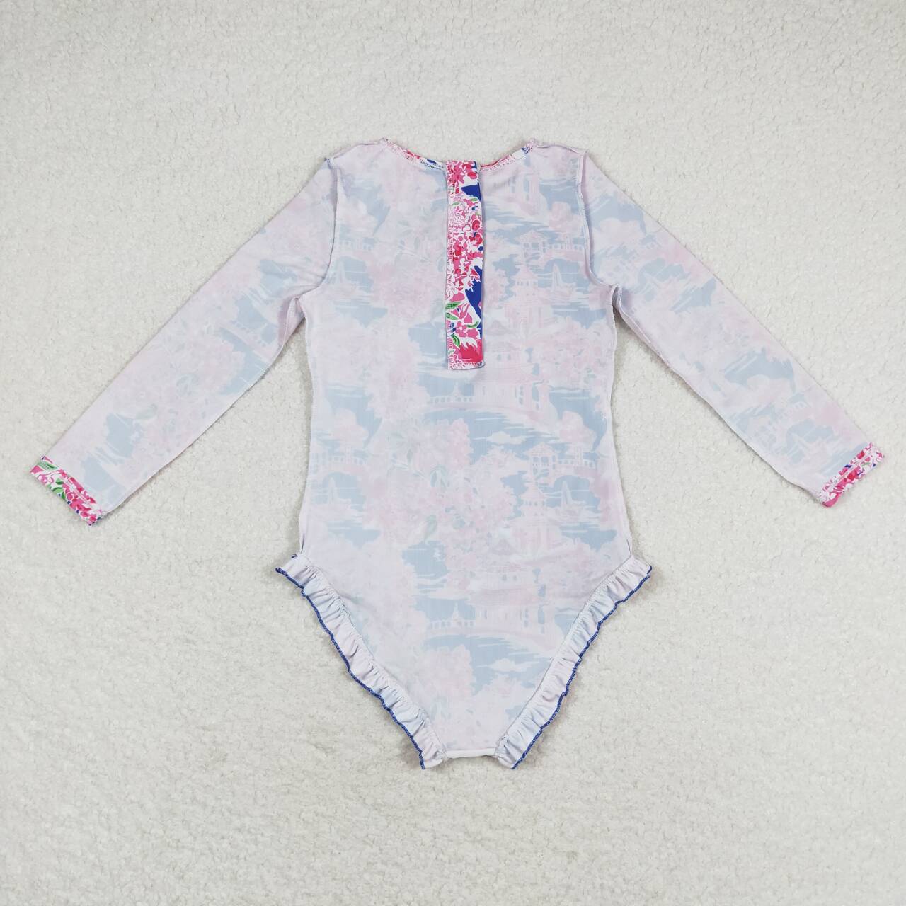 S0376 baby girl clothes floral girl summer swimsuit beach wear