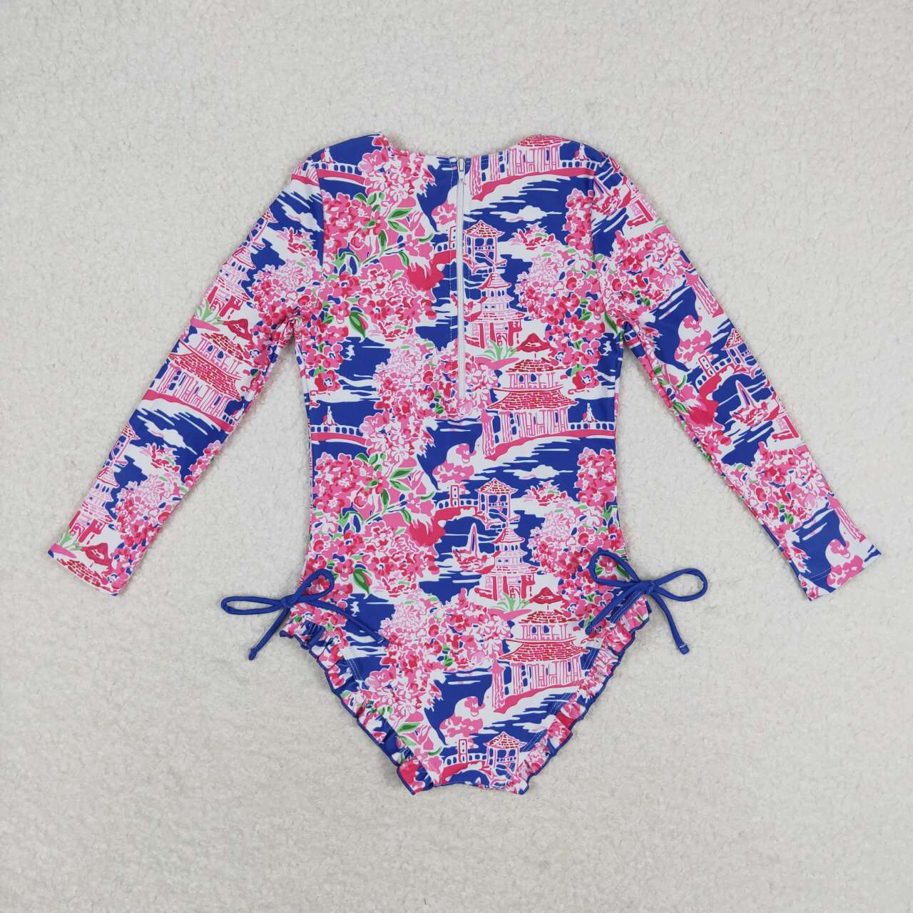 S0376 baby girl clothes floral girl summer swimsuit beach wear