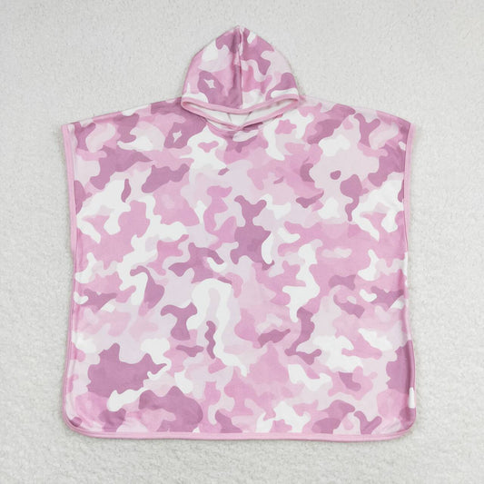 S0437   baby newborn pink camouflage newborn baby towel