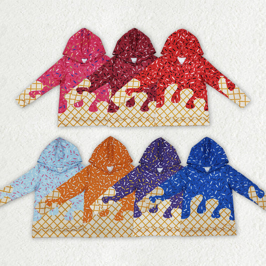 7 Colors Sibling Baby Kids Long Sleeves Team Sprinkles Drips Hoodies Tops